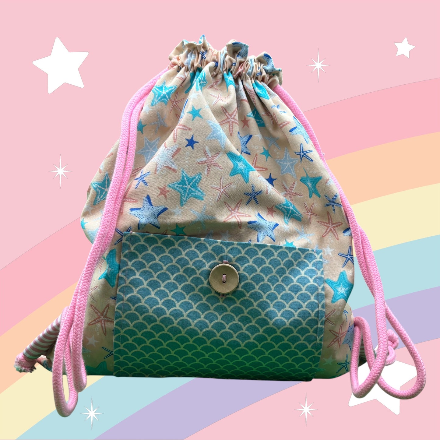 Z3.Handmade Girls Drawstring Bag