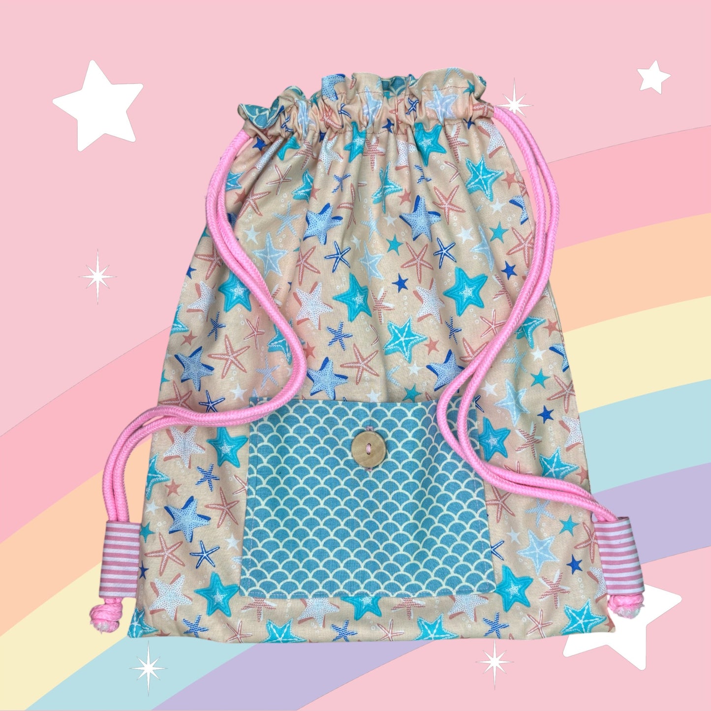 Z3.Handmade Girls Drawstring Bag
