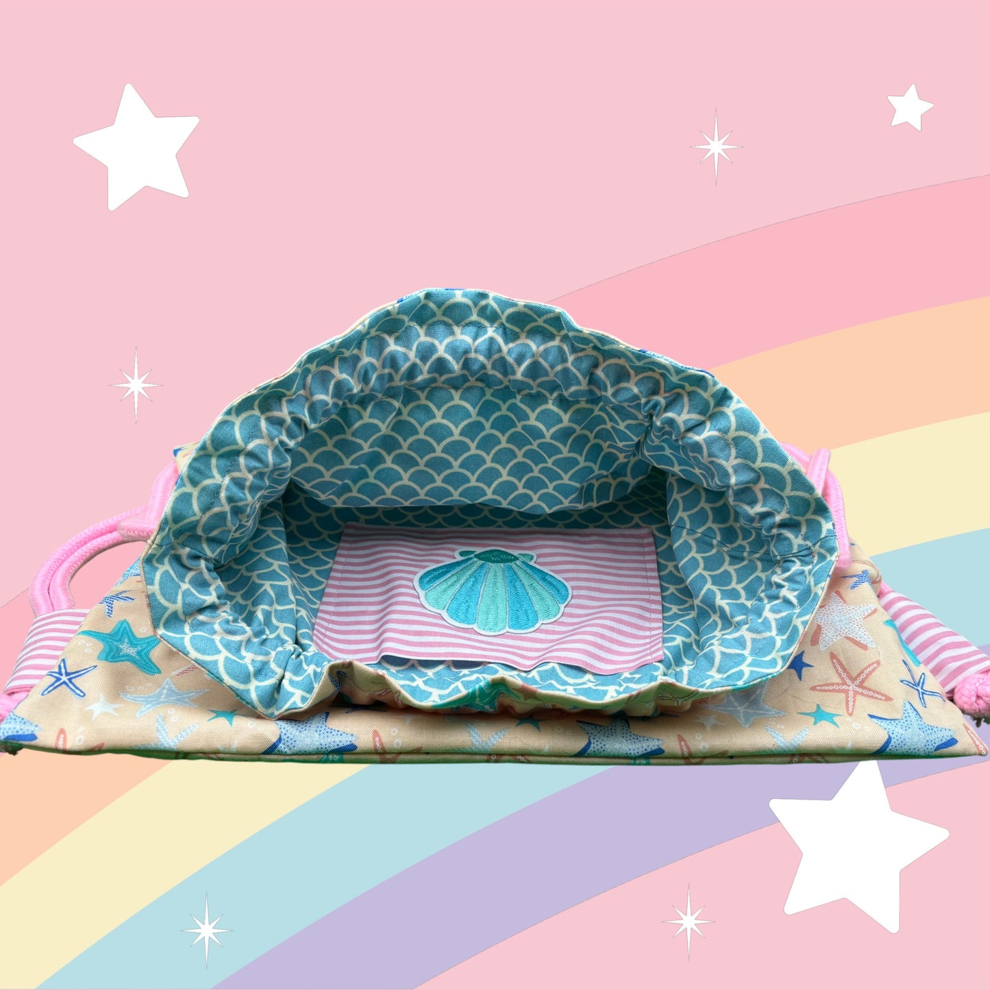 Z3.Handmade Girls Drawstring Bag